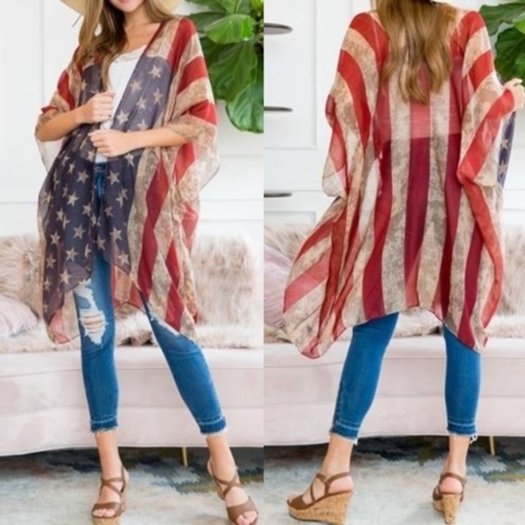 Accessories - American Flag Kimono
